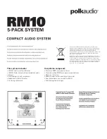 Polk Audio RM201 User Manual предпросмотр