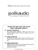 Preview for 10 page of Polk Audio RTi150 Owner'S Manual