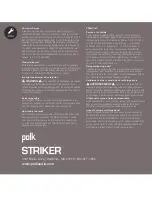 Preview for 8 page of Polk Audio Striker P1 Setup Manual