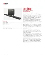 Preview for 2 page of Polk Mono Omni SB1 User Manual