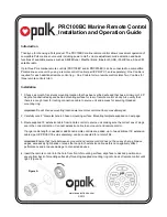 Polk Mono PRC100BC Installation And Operation Manual preview