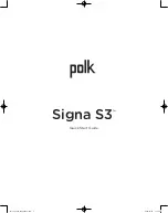 Polk Mono Signa S3 Quick Start Manual preview