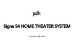 Polk Mono Signa S4 Owner'S Manual preview