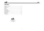 Preview for 2 page of Polk Mono UMC1 Installation And Operation Manual