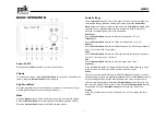 Preview for 9 page of Polk Mono UMC1 Installation And Operation Manual