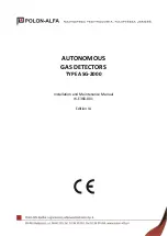 Preview for 1 page of Polon-Alfa ASG-2001 Installation And Maintenance Manual