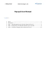 Preview for 1 page of Polstar Technologies Papaya3 User Manual