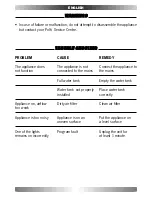 Preview for 9 page of POLTI FA 110 Usage Instructions