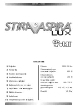 Предварительный просмотр 13 страницы POLTI STIRA e ASPIRA LUX Manual