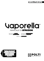 POLTI VAPORELLA VERTICAL STYLER GSF60 Instruction Manual preview