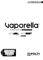 POLTI VAPORELLA VERTICAL STYLER GSM20 Instruction Manual preview