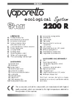 Preview for 3 page of POLTI VAPORETTO 2200 R Usage Instructions