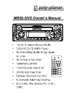 poly-planar MR50-DVD Owner'S Manual preview