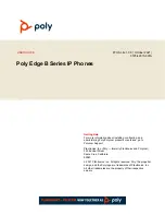 Poly Edge B Series User Manual preview