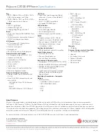 Предварительный просмотр 2 страницы Polycom 3726-17861-001 Datasheet