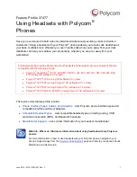 Polycom 37477 Feature Profile preview