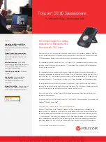 Polycom CX100 Specifications предпросмотр