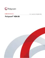 Предварительный просмотр 1 страницы Polycom HDA50 Administrator'S Manual