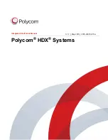 Preview for 1 page of Polycom HDX 9001 Integrator'S Manual