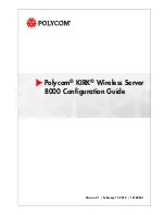 Предварительный просмотр 1 страницы Polycom KIRK 8000 Configuration Manual