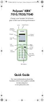 Предварительный просмотр 1 страницы Polycom KYRK 7010 Quick Manual