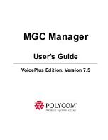 Предварительный просмотр 1 страницы Polycom MGC Manager User Manual