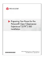 Preview for 1 page of Polycom Open Telepresence Experience 300 Preparing To Install