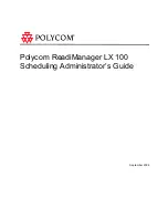 Polycom ReadiManager LX 100 Administrator'S Manual предпросмотр