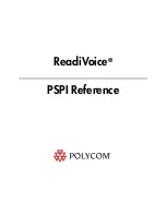 Предварительный просмотр 1 страницы Polycom ReadiVoice Reference Manual