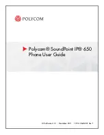 Preview for 1 page of Polycom SoundPoint IP 650 User Manual