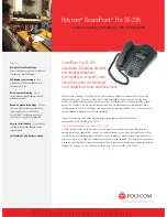 Polycom Soundpoint Pro 2200-06325-001 Specifications preview