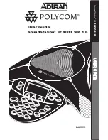 Предварительный просмотр 1 страницы Polycom SoundStation IP 4000 SIP User Manual