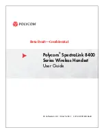 Polycom SpectraLink 8440 User Manual предпросмотр