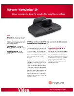 Polycom ViewStation SP Brochure предпросмотр