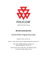 Preview for 1 page of Polycom Vortex EF2201 Command List