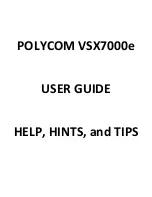 Предварительный просмотр 1 страницы Polycom VSX 7000e Series User Manual