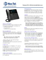 Предварительный просмотр 1 страницы Polycom VVX-450 Series Quick Reference