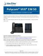 Preview for 1 page of Polycom VVX EM 50 Installation Manual