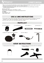 Preview for 2 page of Polygroup ILLUMINATIONS COLOR BLAST SPIRAL TREE LED LIGHTS Owner'S Manual