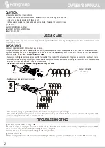 Предварительный просмотр 2 страницы Polygroup ILLUMINATIONS LED LIGHTWIZARD PDR-031-120V Owner'S Manual