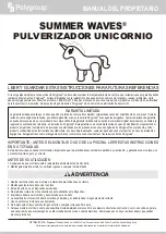 Preview for 3 page of Polygroup SUMMER WAVES UNICORN SPRINKLER Owner'S Manual