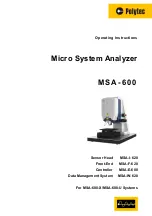 Polytec MSA-600 Operating Instructions Manual preview