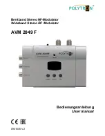 Polytron AVM 2049 F User Manual preview