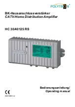 Polytron HC 30/40125 RS Operating Manual preview