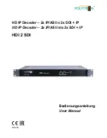 Preview for 1 page of Polytron HDI 2 SDI User Manual