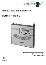 Polytron HDM 1 C User Manual preview