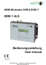 Preview for 1 page of Polytron HDM 1 ULS User Manual