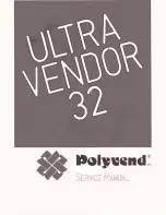 Polyvend ULTRA VENDOR 32 Service Manual preview