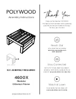 Polywood 4600X Assembly Instructions предпросмотр