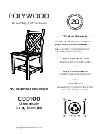 Polywood CDD100 Assembly Instructions Manual preview